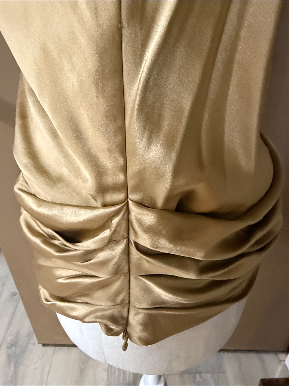 Theory Gold Satin Cowl-Neck Camisole - Picture 2 of 5